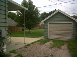 patio and garage